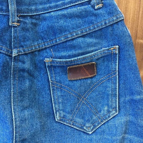 Vintage 1970s Denim Midi Skirt XS - Picture 7 of 8